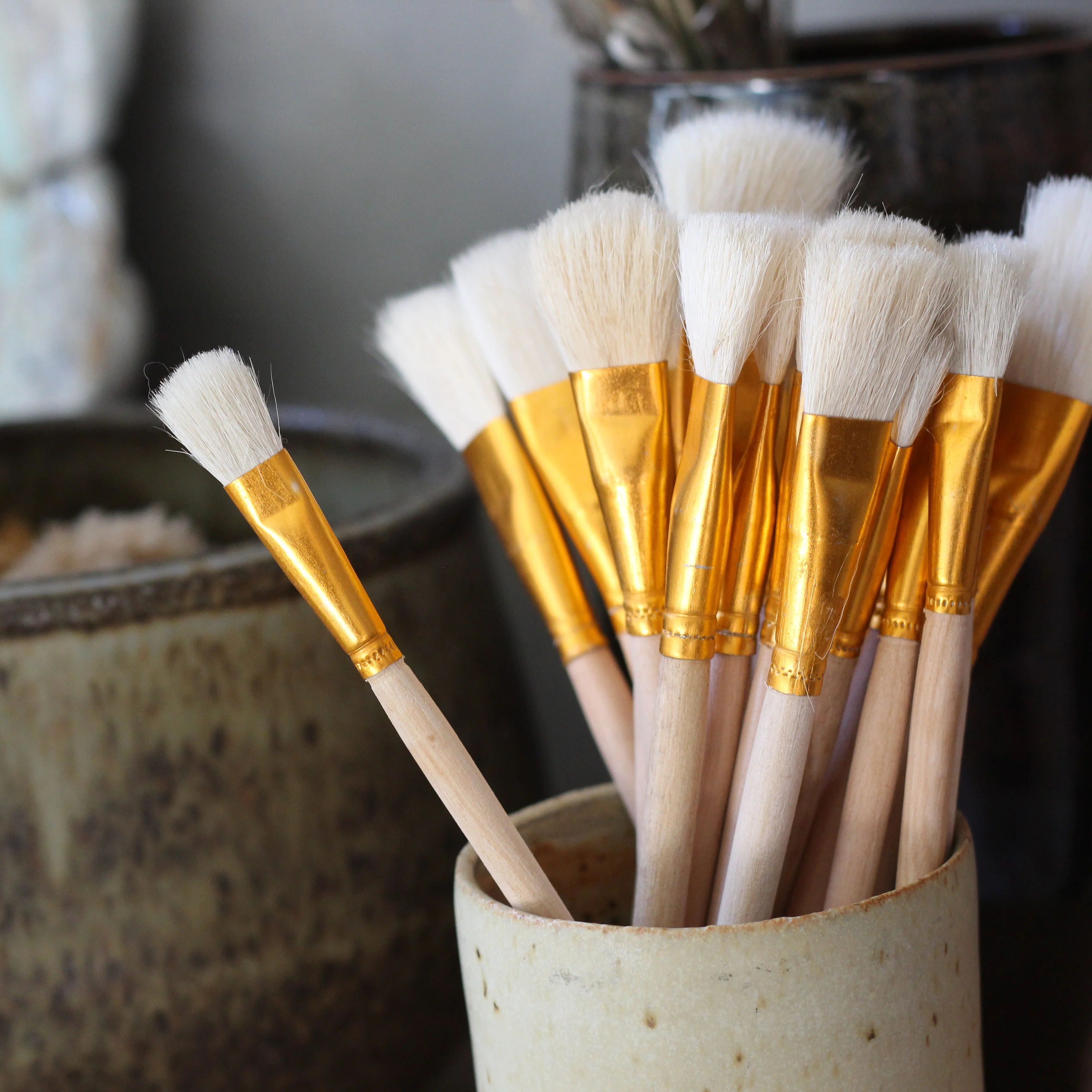 Small Mop Goat Hair Brush-Costa Mesa - Image 3